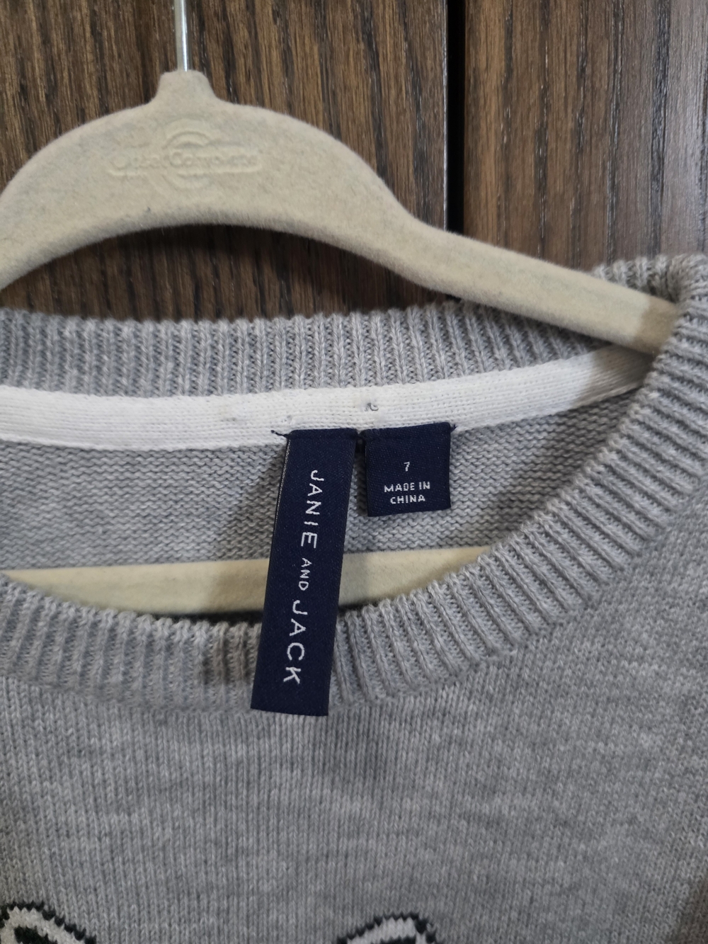 Janie and Jack Gray Sweater with Tiger Face - Picture 3 of 4